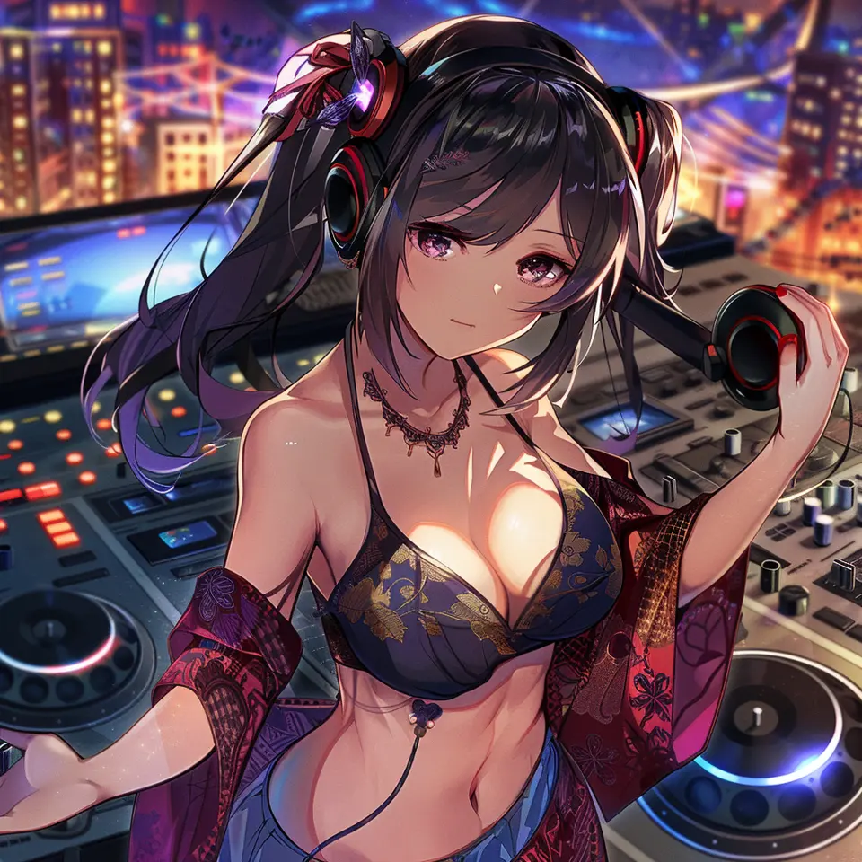 chinese club DJ anime waifu